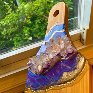 Purple Crystal Charcuterie board/ Cheese board